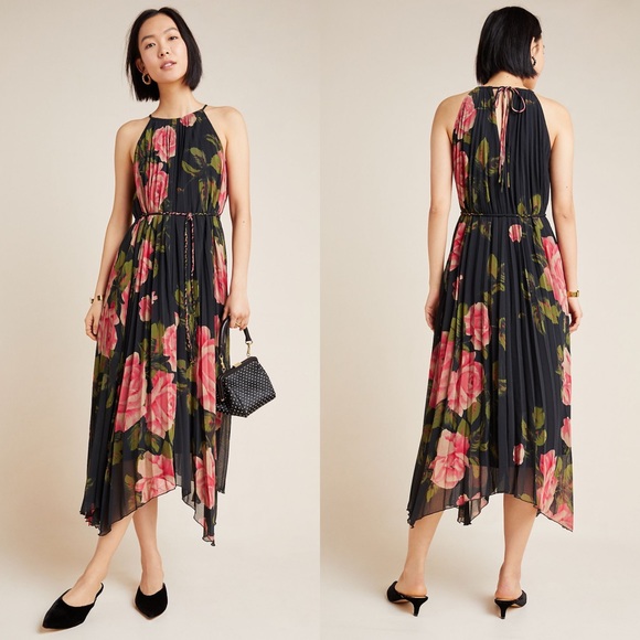 Anthropologie Dresses Anthropologie Emeline Pleated Midi Dress Poshmark